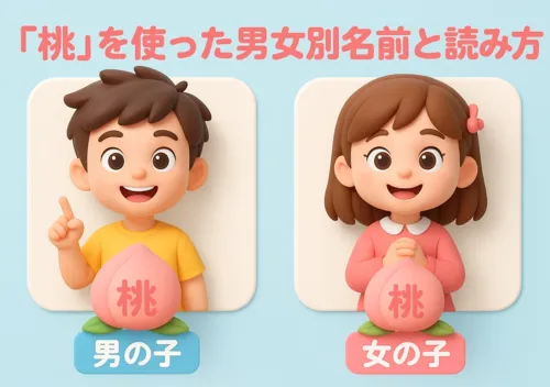 「桃」を使った男女別名前と読み方